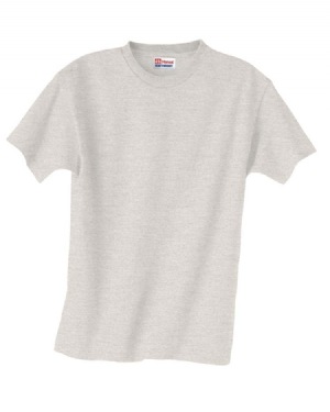 5.5 oz Comfortsoft Cotton Youth T-shirt - 100% cotton, 5.5 oz.  Ash is 99% cotton, 1% polyester; light steel is 90% cotton, 10% polyester; Double-needle stitching throughout; seamless rib at neck; shoulder-to-shoulder tape.