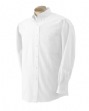 Men's Long-Sleeve Wrinkle-Resistant Oxford - 60/40 cotton/poly. Soft button-...