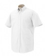 Men's Short-Sleeve Wrinkle-Resistant Oxford - 60/40 cotton/poly. Soft button...