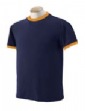 5.6 oz 50/50 Contrast Ringer T-shirt - 50% cotton, 50% polyester, 5.6 oz. Seamle...