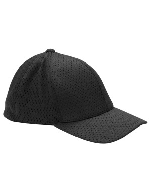 Flexfit Athletic Mesh Cap - 97% polyester, 3% spandex. low profile; constructed fit with fused buckram backing; six-panel; eight-row stitching on visor, silver underbill.