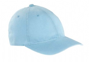 Flexfit Biowash Cotton Washed Twill Cap - 98% cotton, 2% spandex. sweep low profile; lightly structured; six-panel, stitched eyelets; perma curve bill.