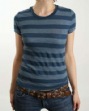 Ladies Tonal Stripe Crew - 75% cotton, 25% polyester, 3.1 oz; regular fit short...