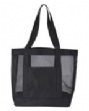 Mesh Tote Bag - Mesh & nylon; front handles and pocket; large mesh main compartm...