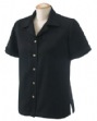 Ladies' Isla Camp Shirt - Logo-friendly, tone-on-tone fabric of 66% rayon, 3...