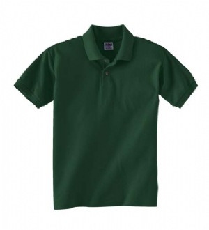 6.5 oz 50/50 Youth Piqu Polo - 50% cotton, 50% polyester, 6.5 oz. Welt-knit collar and cuffs; double-needle stitching on bottom hem; two-button placket, woodtone buttons; double-needle stitching on bottom hem.
