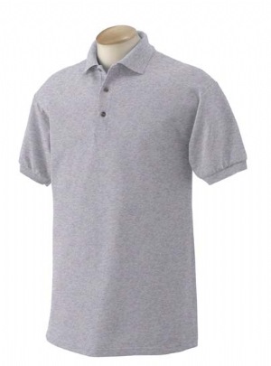 6.5 oz 50/50 Piqu Polo - 50% cotton, 50% polyester, 6.5 oz. Welt-knit collar and cuffs; double-needle stitching throughout; three-button placket, woodtone buttons. 