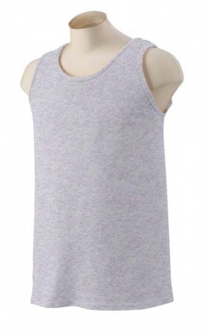 6.1 oz Cotton Tank Top - 100% cotton, 6.1 oz., preshrunk. Double-needle stitching on bottom hem; banded neck and armholes; ash is 99% cotton, 1% polyester; sport grey is 90% cotton, 10% polyester.