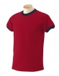 6.1 oz Ultra Cotton Ringer T-shirt - 100% cotton, 6.1 oz., preshrunk. Double-ne...