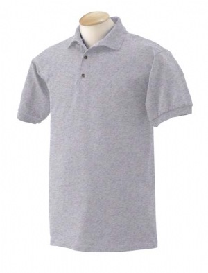 6.1 oz Cotton Jersey Polo - 100% cotton jersey, 6.1 oz., preshrunk. Double-needle stitching throughout; welt-knit collar and cuffs; taped collar; three-button placket; hemmed bottom.