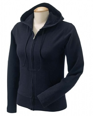 Charlotte French Terry Hoodie - 80% cotton, 20% polyester fine french terry. Garment washed with enzymes for vintage look and feel; matte silvertone metal zipper; kangaroo pockets.