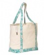 Beach Tote Bag - 100% cotton canvas, 16 oz; natural body with contrast handles a...
