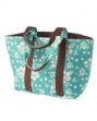 Reversible Printed Terry-Lined Tote - 100% cotton; cotton canvas print side with...