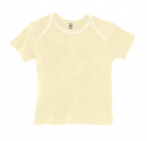 Joe 1x1 Rib T-shirt - 100% combed cotton, 240 grams/square meter. 1x1 rib; dyed-to-match 1x1 rib finishing at neck with 1/16" white piping; lap shoulder construction for over-the-head ease. 