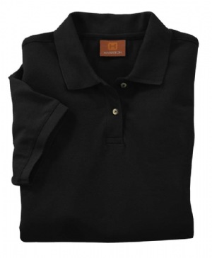 6 oz Cotton Piqu Ladies Short-Sleeve Polo - 100% Cotton, 6.0 oz. Topstitching throughout; horn-style buttons; side seams for a gently contoured fit; feminine shaping; two-button placket. 