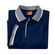 Cotton Piqu Mens Colorblock Polo - 100% Cotton. Two-color tipped collar; self-...