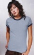 70/30 Vintage Ringer T-shirt - 70% combed cotton, 30% polyester. slim fit; 3/4&#...