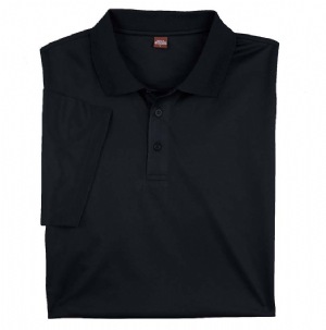 Polytech Polo - 100% polyester, 4 oz. Anti-microbial, anti-static, anti-odor and UPF 50 protection; side seamed; set-in sleeves with open finish; 3-button placket with flat knit collar; double-needle topstitch on bottom hem and side vents; clean-finished inside neck with self fabric neck tape.