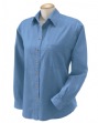 Ladies Long-Sleeve Denim Shirt - 100% cotton indigo denim, 6.5 oz. inside, flat...