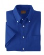 Adult Short-Sleeve Oxford with Stain Release - 65/35 cotton/poly oxford with sta...