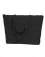 Poly Zipper Bag - 600-denier polyester tote with 5" gussets.