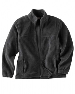 Full Zip Youth Fleece - 100% polyester; non-roll elastic for sleeve and bottom opening; on-seam front pockets; front yoke; single-needle top-stitching; center front full zip closure; inside zipper is clean finished with taping; open hemmed waist; wind resistant and anti-pill properties; set in sleeves