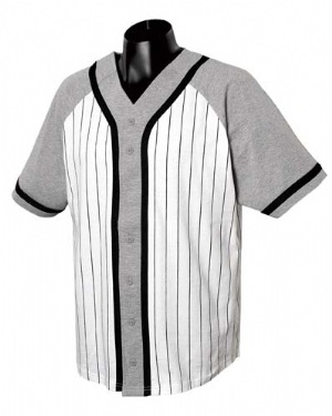 6.7 oz Contrasting Raglan Sleeve Baseball Jersey with Braid Trim - 100% cotton, 6.7 oz. topstitching throughout; "c" logo on back of neck; split-button placket; side seams for a gently contoured fit.
