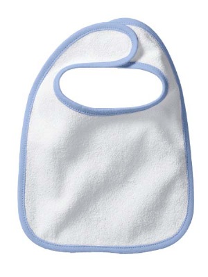 Bib - 75% cotton, 25% polyester terry with 100% cotton jersey trim