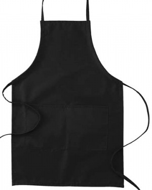 Two-Pocket 30" Adjustable Tie Apron - 65% polyester, 35% cotton (natural 100% cotton canvas)