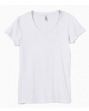 Women's V-Neck Jersey T-Shirt - 4.2 oz., 100% combed ringspun cotton. A clas...