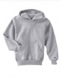Youth 9 oz., 50/50 Pullover Hoodie - 9 oz., 50/50 cotton/poly. Two-ply hood. Fro...