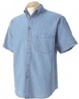 Classic Denim Shirt - 7 oz., 100% cotton denim. Double-needle tailoring. Button-...