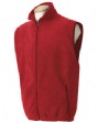 Full-Zip Fleece Vest - 8.5 oz. polyester fleece with nonpilling face. Heavy-duty...