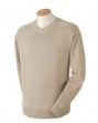 Men's 100% Cotton V-Neck Sweater - 100% airspun cotton. 2x2 rib at V-neck, s...