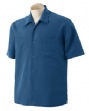 Men's Barbados Textured Camp Shirt - 70/30 rayon/poly. Special shadowbox wea...