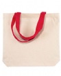10 oz. Canvas Tote with Contrasting Handles - 10 oz., 100% cotton canvas. Self-f...