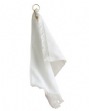 Fingertip Towel with Grommet - 100% sheared cotton terry. Fringed ends. Corner b...