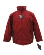 Men's Fleece-Lined Polyurethane Jacket - Black Therma fleece lining. Full-z...